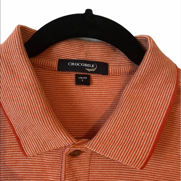 Men’s Rust Long Sleeves Polo Shirt Sweater Large - Picture 5 of 12